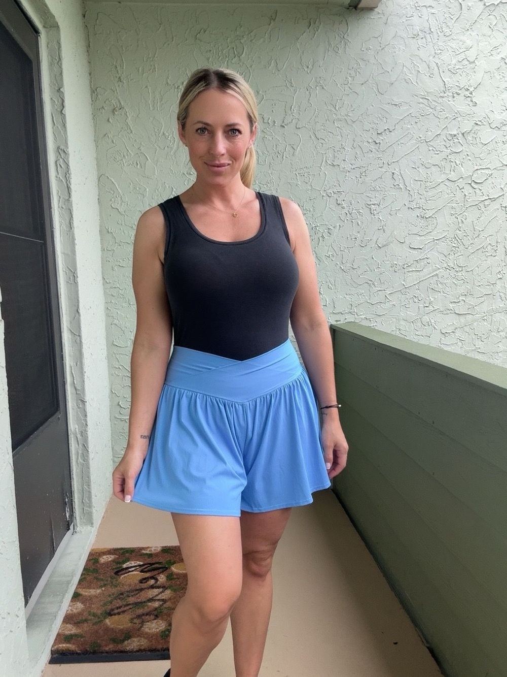 Light Blue Women's Active Skort Shorts